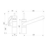 Смеситель для кухни Damixa Arc 290007264 никель Смеситель для кухни Damixa Arc 290007264 никель