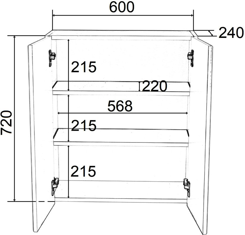 Шкаф Orange Гамма Gm-60SR белый