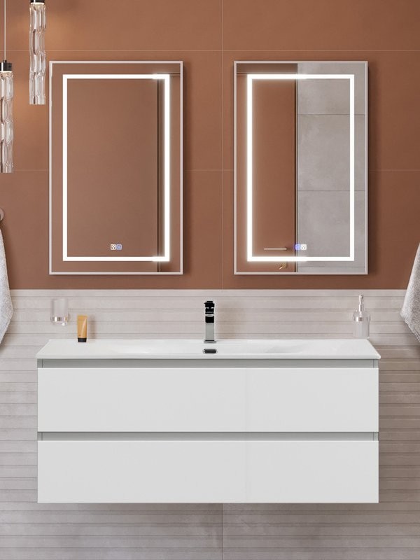 Мебель для ванной комнаты BelBagno Kraft 120 подвесная, bianco opaco, раковина bb-8099-120