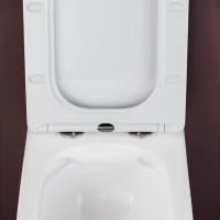 Комплект Унитаз подвесной Ceramicanova Metric CN3007 безободковый, с микролифтом + Инсталляция Envision CN1002W + Кнопка Flat, белая