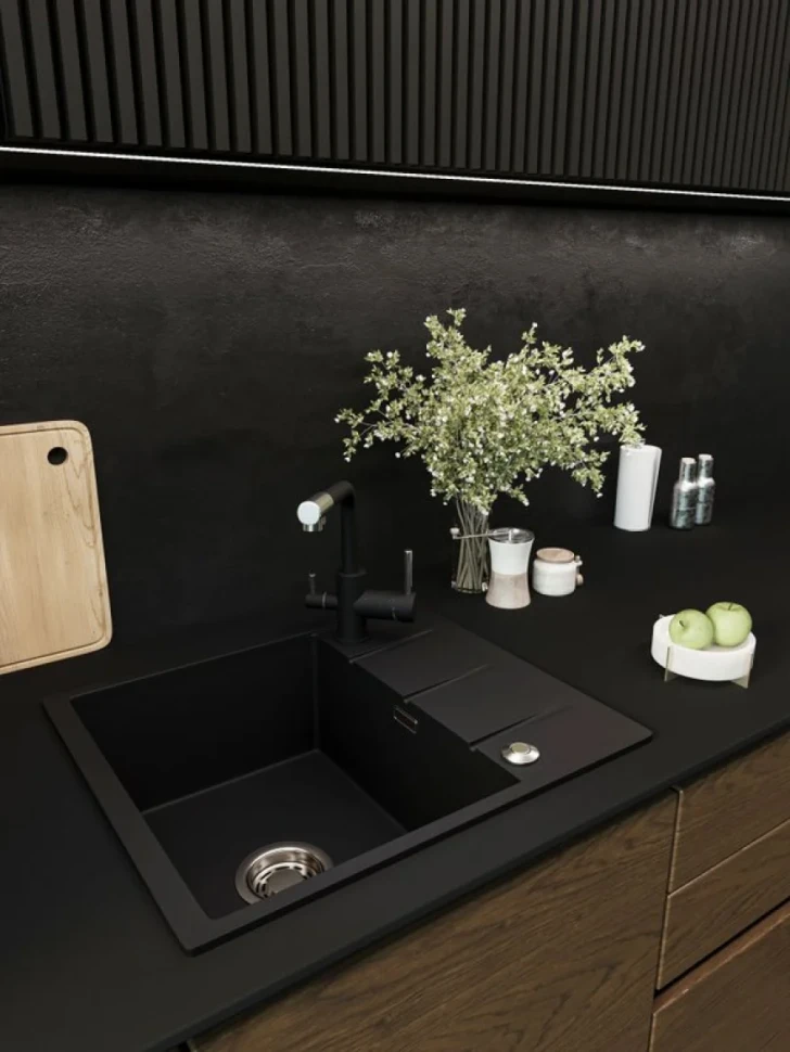 Мойка кухонная Emar Quartz EMQ-1580.Q Оникс