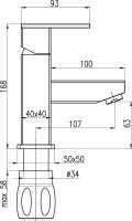 Смеситель для раковины Rav Slezak Loira LR527.5KZ