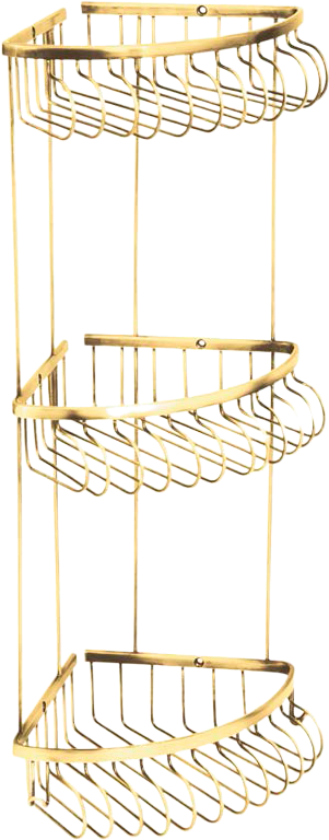 Полка Boheme Imperiale 10428 угловая, тройная, золото