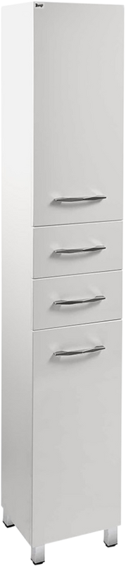 Шкаф пенал для ванной Emmy Рокард 35 R, с бельевой корзиной