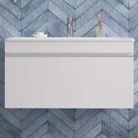 Тумба с раковиной Velvex Pulsus 100 белая