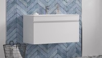 Тумба с раковиной Velvex Pulsus 100 белая