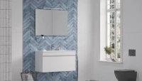 Тумба с раковиной Velvex Pulsus 100 белая
