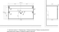 Тумба с раковиной Velvex Pulsus 100 белая