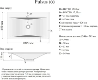 Тумба с раковиной Velvex Pulsus 100 белая