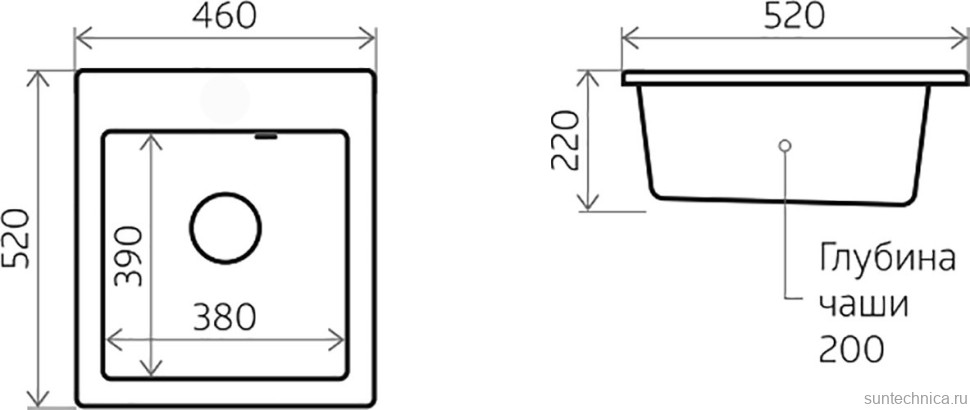 Мойка кухонная Domaci Римини DG 45-51-503 серая