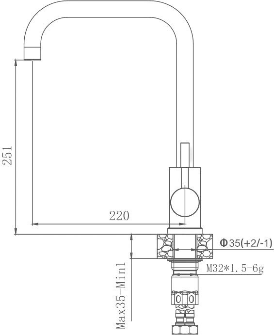 Смеситель для кухни Haiba HB71304-4