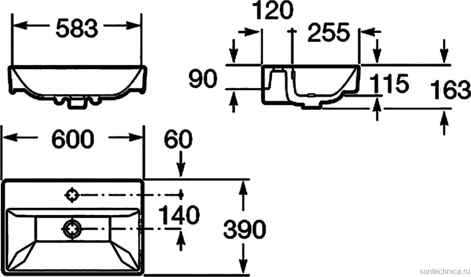 Тумба с раковиной Roca Oleta 60, белая матовая