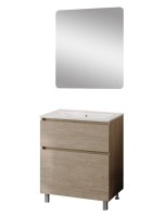 Тумба с раковиной Teymi Laina 70 напольная, светлый дуб