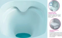 Комплект Унитаз подвесной Cersanit Carina XL Clean On DPL EO slim + Инсталляция TECE Base 9400413 4 в 1 с кнопкой смыва