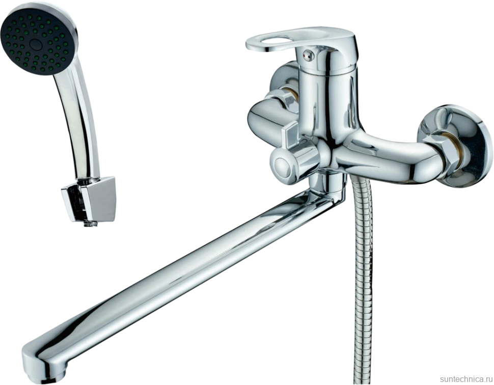 Смеситель с длинным изливом для ванны D-lin 410-8 D146410-8 хром