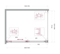 Душевой уголок BelBagno Soft Close-1 AH-1-130/100-C-Cr профиль хром