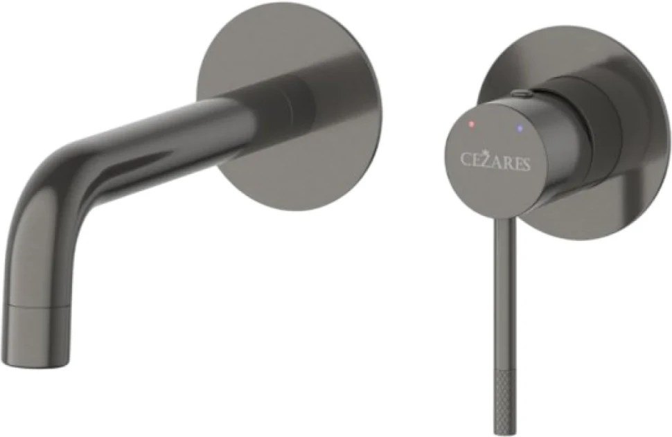 Смеситель для раковины Cezares Relax RELAX-BLI2-1 С ВНУТРЕННЕЙ ЧАСТЬЮ, оружейная сталь