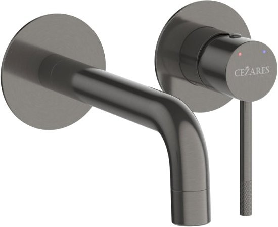 Смеситель для раковины Cezares Relax RELAX-BLI2-1 С ВНУТРЕННЕЙ ЧАСТЬЮ, оружейная сталь