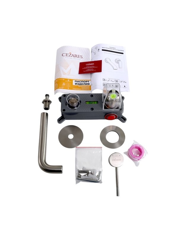 Смеситель для раковины Cezares Relax RELAX-BLI2-1 С ВНУТРЕННЕЙ ЧАСТЬЮ, оружейная сталь