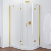 Душевой уголок Vegas Glass AFS-F 120*100 09 01 L профиль золото, стекло прозрачное