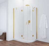 Душевой уголок Vegas Glass AFS-F 120*100 09 01 L профиль золото, стекло прозрачное