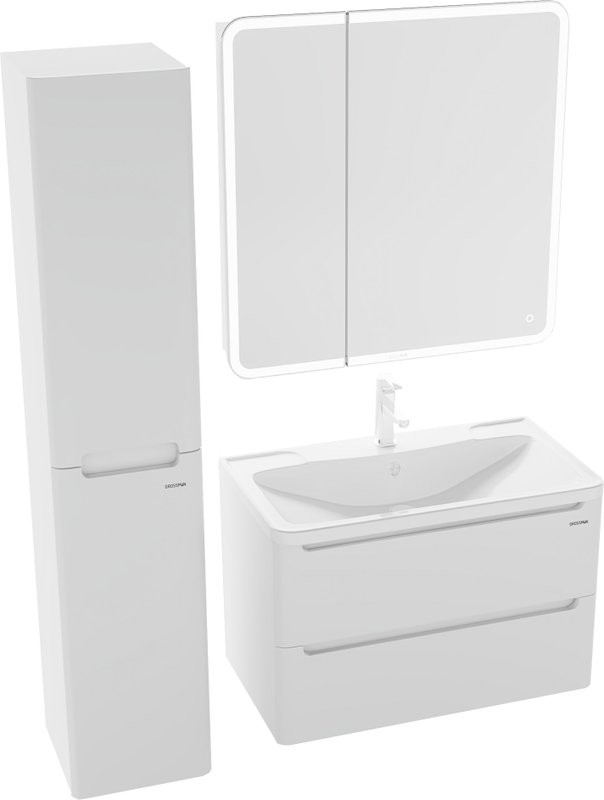 Тумба с раковиной Grossman Адель 80 подвесная