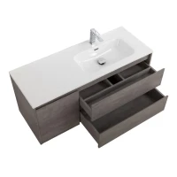 Тумба с раковиной BelBagno Kraft R, 120 2 ящика, дверца, cemento grigio