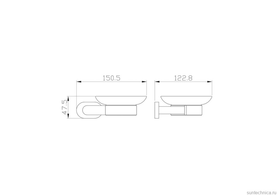 Мыльница Wonzon & Woghand WW-8422-LG глянцевое золото