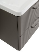 Тумба с раковиной BelBagno Due 50 ручки матовый темный никель, оружейная сталь