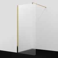 Душевая перегородка Wasserkraft Rur 30W 100 см, профиль глянцевое золото, стекло матовое