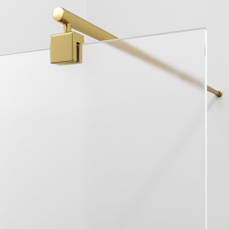 Душевая перегородка Wasserkraft Rur 30W 100 см, профиль глянцевое золото, стекло матовое