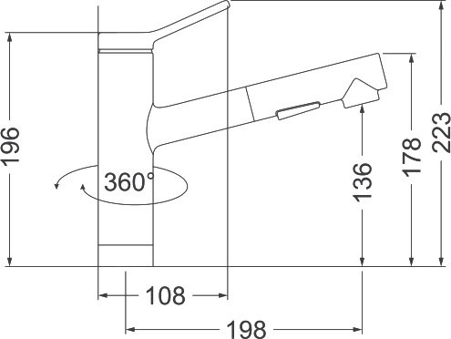 Смеситель для кухни Emar Quartz 3012.9 Алмаз