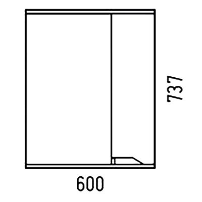 Зеркало Corozo Теона 60 R белое