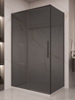 Душевой уголок Vincea Stella VSR-1ST9012CGB 120x90 см, профиль матовый черный, стекло тонированное