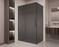 Душевой уголок Vincea Stella VSR-1ST9012CGB 120x90 см, профиль матовый черный, стекло тонированное