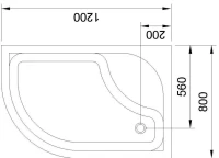 Поддон для душа Royal Bath HP RB8120BK-R Поддон для душа Royal Bath HP RB8120BK-R