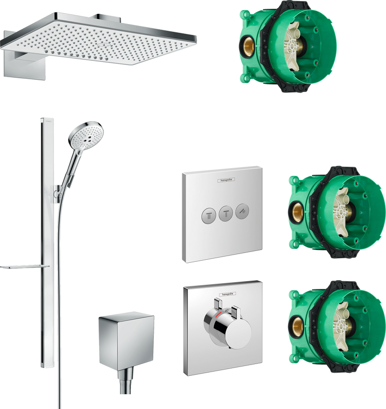 Душевой комплект Hansgrohe Rainmaker Select 460 (2 jet) 24005400 + 27648400 + 26455000 + 15760000 + 15764000