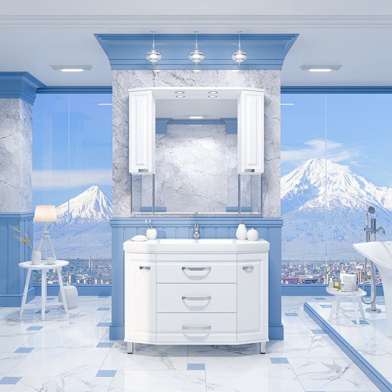 Мебель для ванной комнаты Misty Терра 110 белая