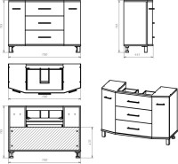 Мебель для ванной комнаты Misty Терра 110 белая