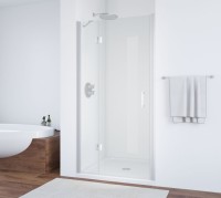 Душевая дверь в нишу Vegas Glass AFP 120 07 01 L профиль матовый хром, стекло прозрачное