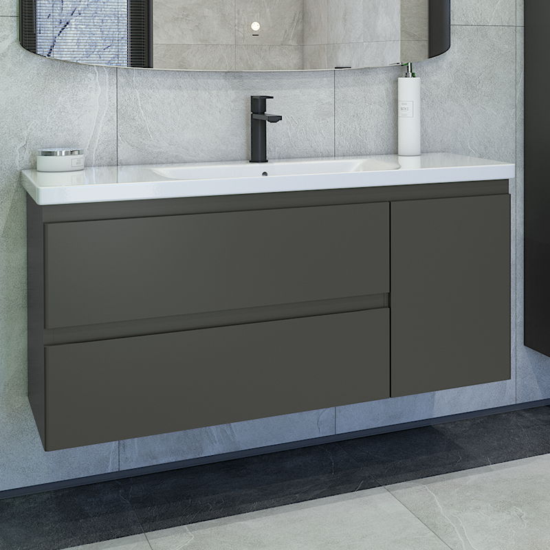 Тумба под раковину без столешницы Caprigo Forte 120 R подвесная, графит