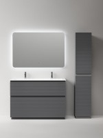 Тумба с раковиной Sancos Folk Floor 120 напольная, grey soft, раковина CN7016