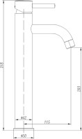 Смеситель для раковины Abber Wasser Kreis AF8111B черный