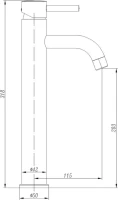 Смеситель для раковины Abber Wasser Kreis AF8111B черный Смеситель для раковины Abber Wasser Kreis AF8111B черный
