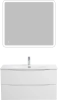 Мебель для ванной комнаты BelBagno Marino-cer-n 90 подвесная, bianco opaco