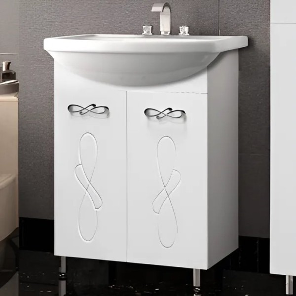 Тумба под раковину Style Line Венеция 55 белая, под раковину Rosa Уют 55