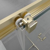 Душевой уголок Triton Фикс Голд Щ0000077240 80x80 см, без поддона, профиль матовое золото