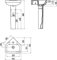 Раковина Creavit Corner VT145 Раковина Creavit Corner VT145