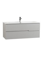 Мебель для ванной комнаты Cezares Duet-n 120 подвесная, 2 ящика, жемчужная серая