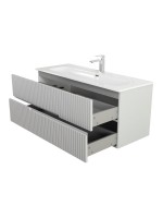 Мебель для ванной комнаты Cezares Duet-n 120 подвесная, 2 ящика, жемчужная серая